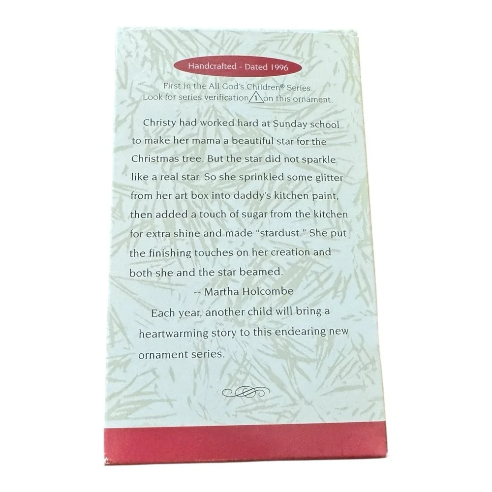 Hallmark Keepsake Ornament All God's‎ Children  Christy 1996 - Picture 2 of 2